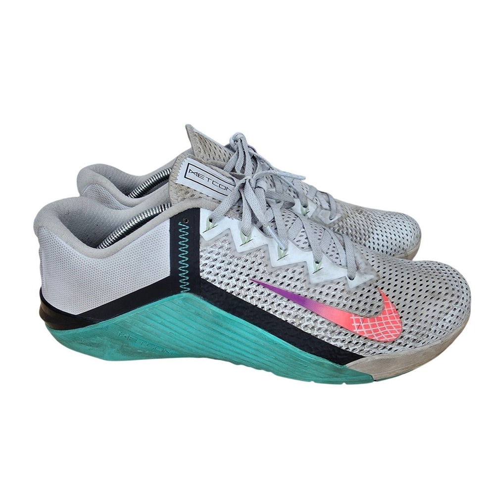 Nike Metcon 6 Cross Training Shoes Womens 14 Football Gray Sneakers CrossFit